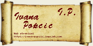 Ivana Popčić vizit kartica